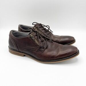 Freebird Loafer Mens 9 Brown Leather Arname FM Ellis Lace Up Zip Portugal